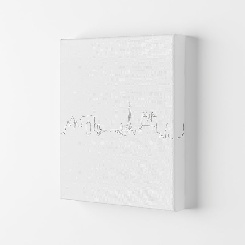One Line Paris Art Print by Seven Trees Design Canvas