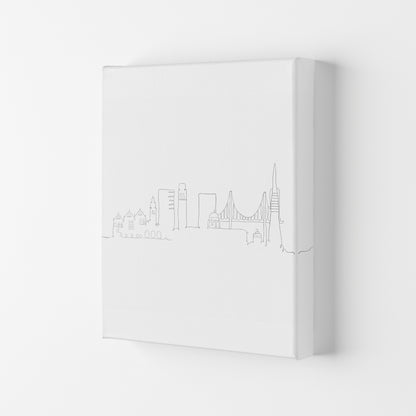 One Line San Francisco Art Print by Seven Trees Design Canvas