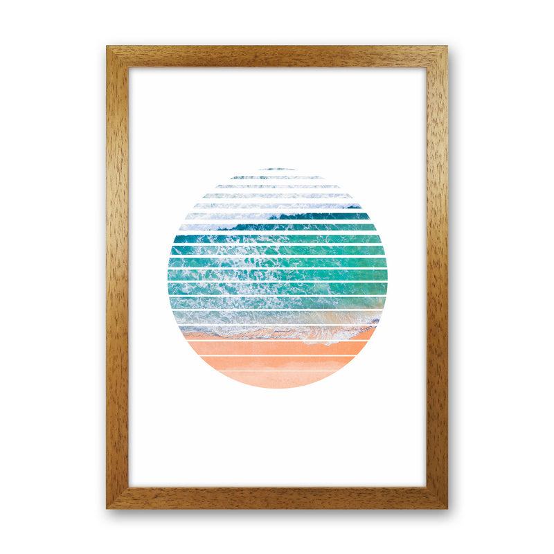 Geometric Ocean Art Print by Seven Trees Design Oak Grain