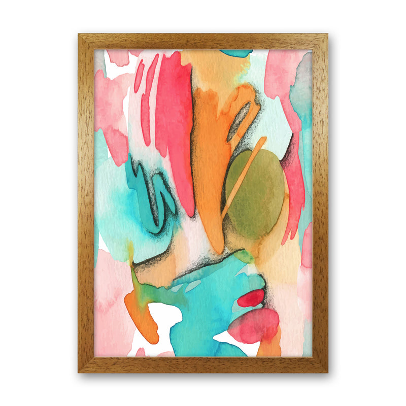 Abstract Watercolor Art Print by Seven Trees Design Oak Grain
