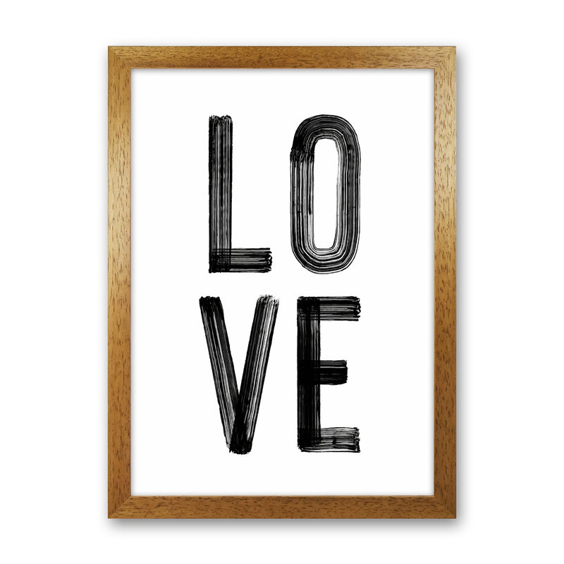 Love in Black Quote Art Print by Seven Trees Design Oak Grain