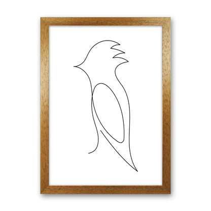 One Line Bird Art Print by Seven Trees Design Oak Grain