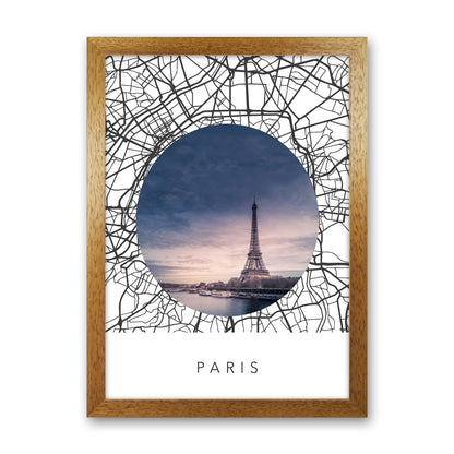 Paris Streets Collage Art Print by Seven Trees Design Oak Grain