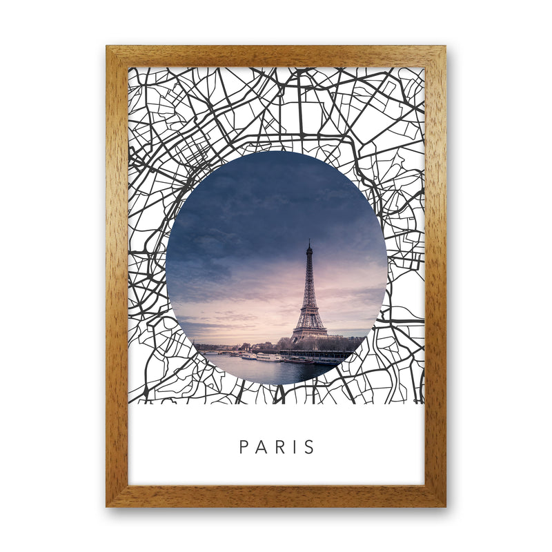 Paris Streets Collage Art Print by Seven Trees Design Oak Grain