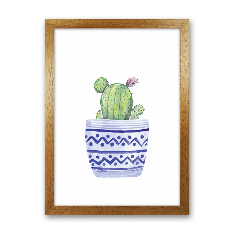 The Blue Cacti Art Print by Seven Trees Design Oak Grain