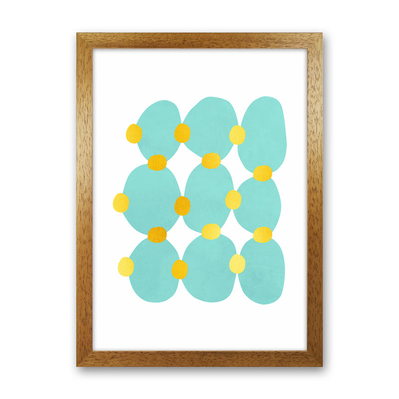 The Blue Islands Abstract Art Print by Seven Trees Design Oak Grain