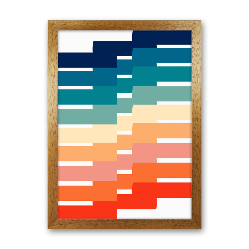 The Modern Geometry Art Print by Seven Trees Design Oak Grain