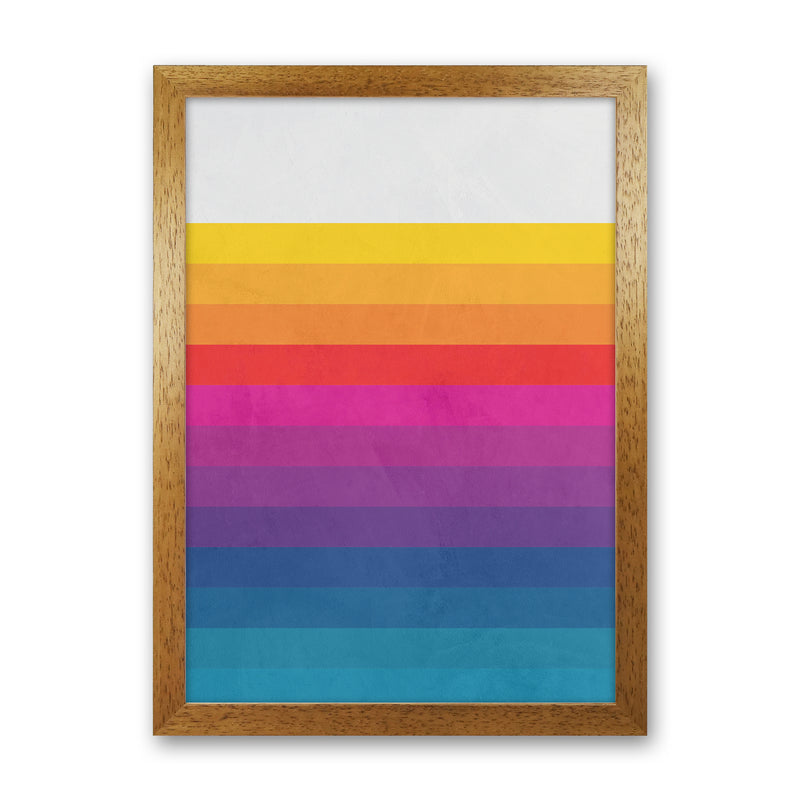 Vintage Retro Lines Art Print by Seven Trees Design