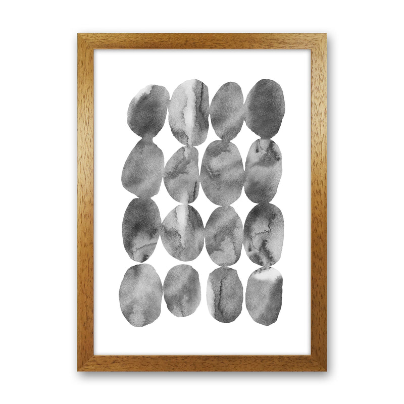 Watercolor Grey Stones Art Print by Seven Trees Design Oak Grain
