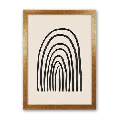 Black Watercolor Rainbow Art Print by Seven Trees Design Oak Grain