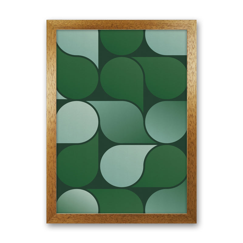 Geometric Loop Art Print by Seven Trees Design Oak Grain