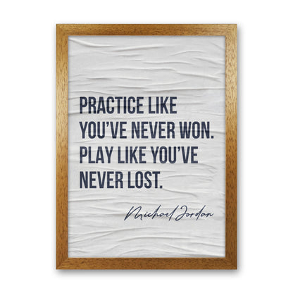 Michael Jordan Quote Art Print by Seven Trees Design Oak Grain