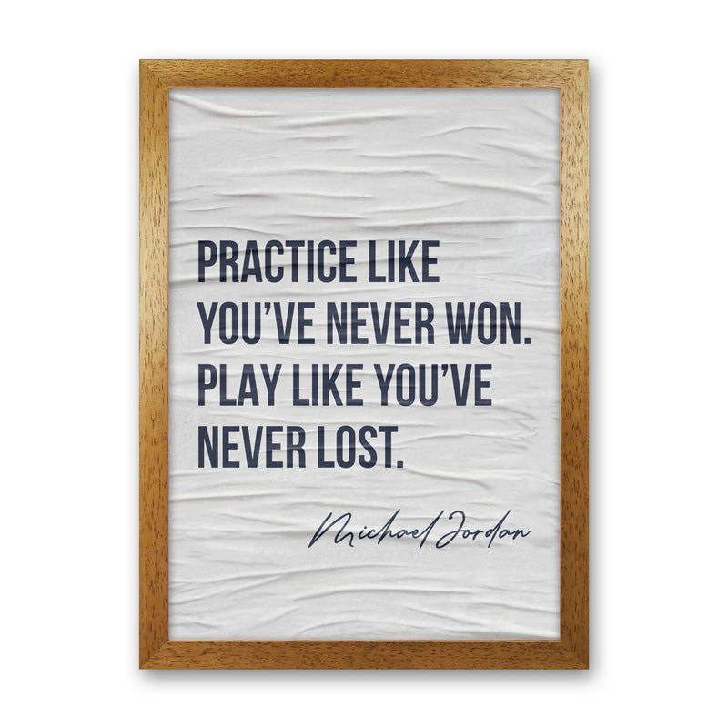 Michael Jordan Quote Art Print by Seven Trees Design Oak Grain