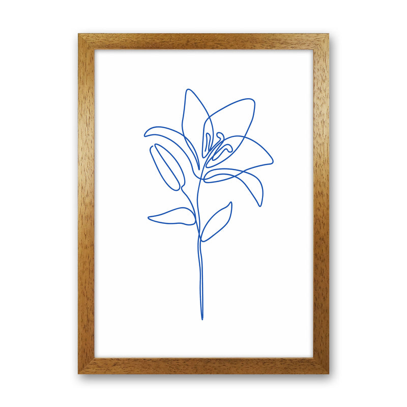 One Line Flower II Art Print by Seven Trees Design Oak Grain