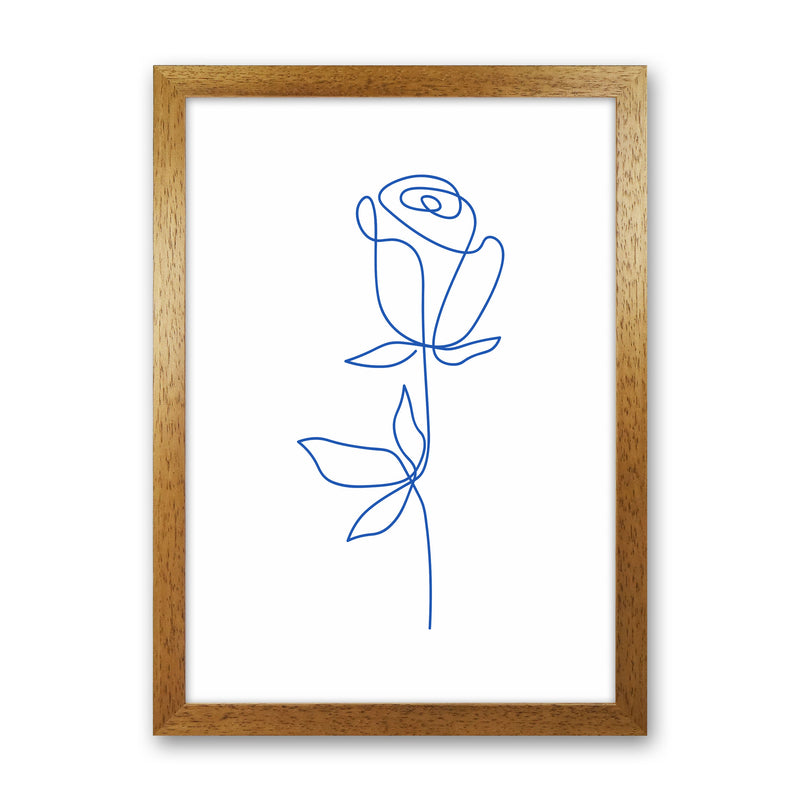 One Line Flower Art Print by Seven Trees Design Oak Grain