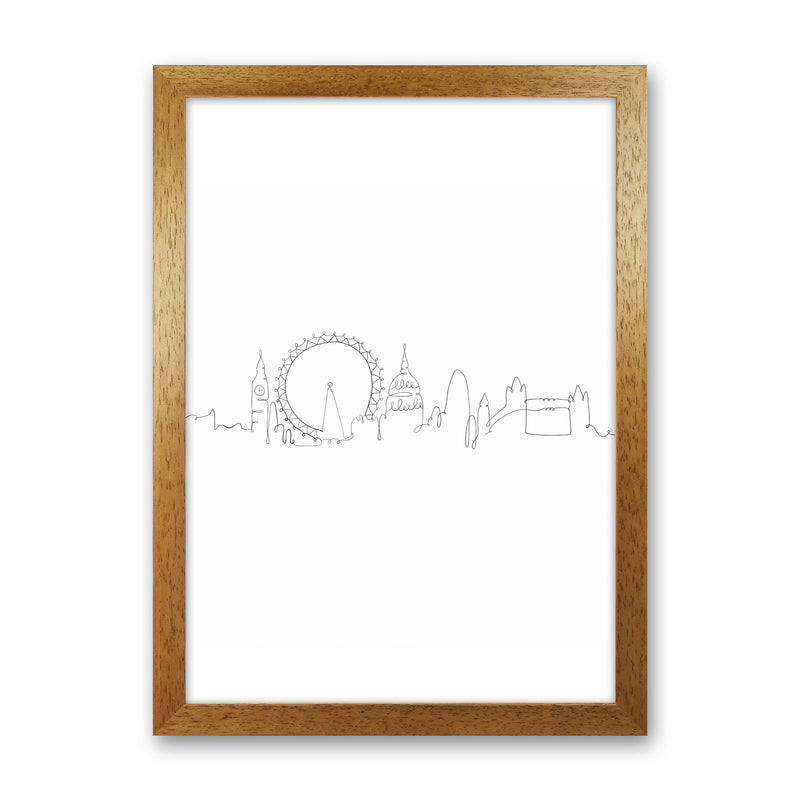 One Line London Art Print by Seven Trees Design Oak Grain