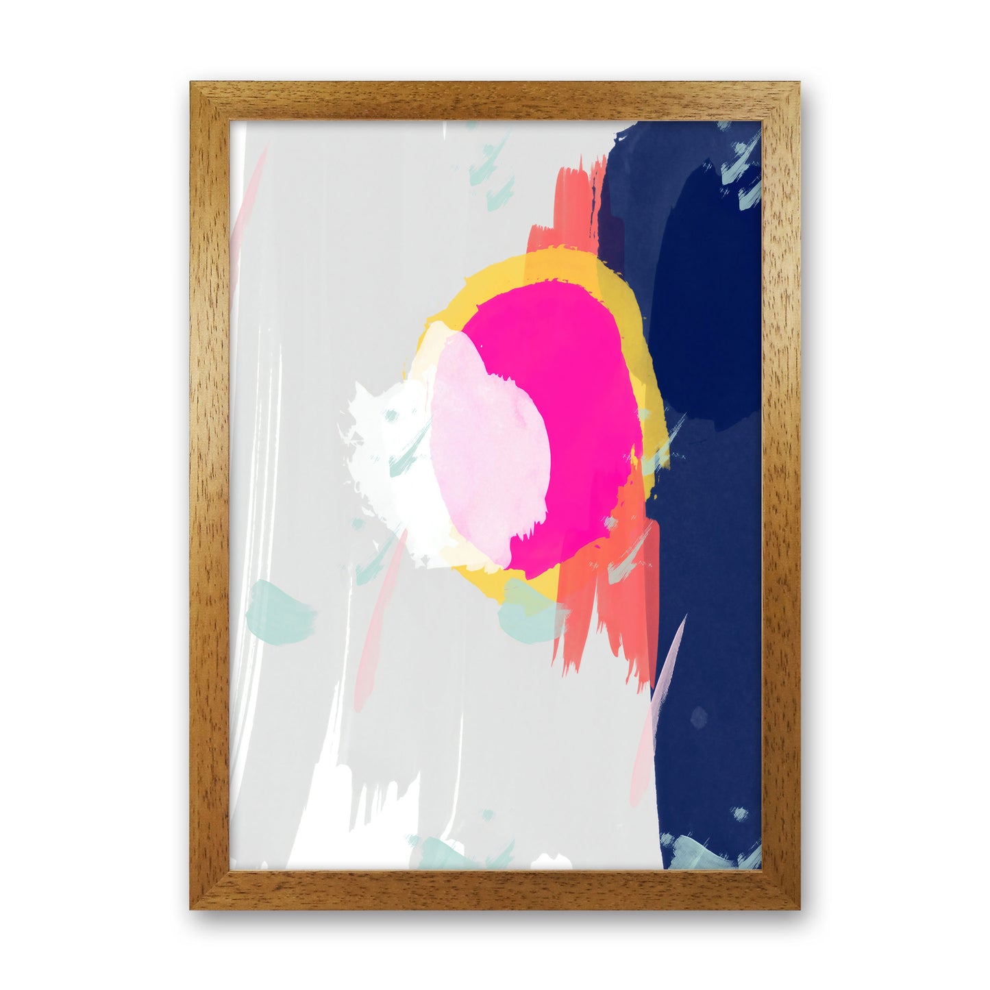The Happy Paint Strokes Art Print by Seven Trees Design Oak Grain