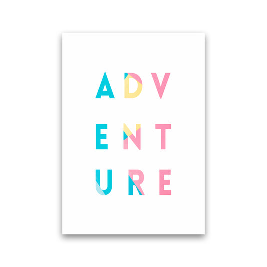 Adventure In Colors Quote Art Print by Seven Trees Design Print Only