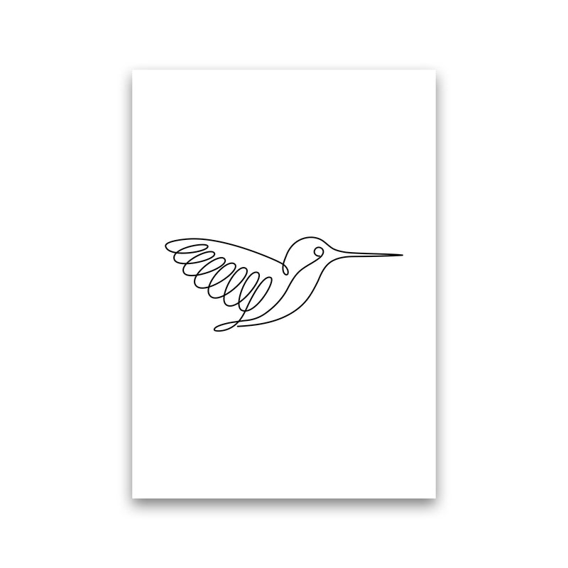 One Line Hummingbird Art Print by Seven Trees Design Print Only