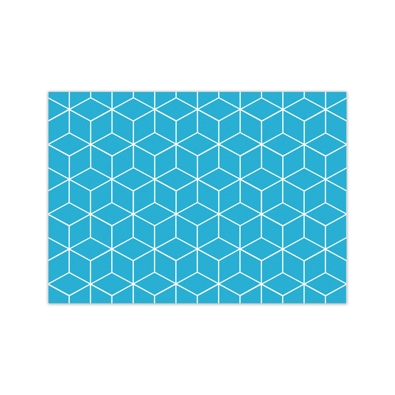 The Blue Cubes Art Print by Seven Trees Design Print Only