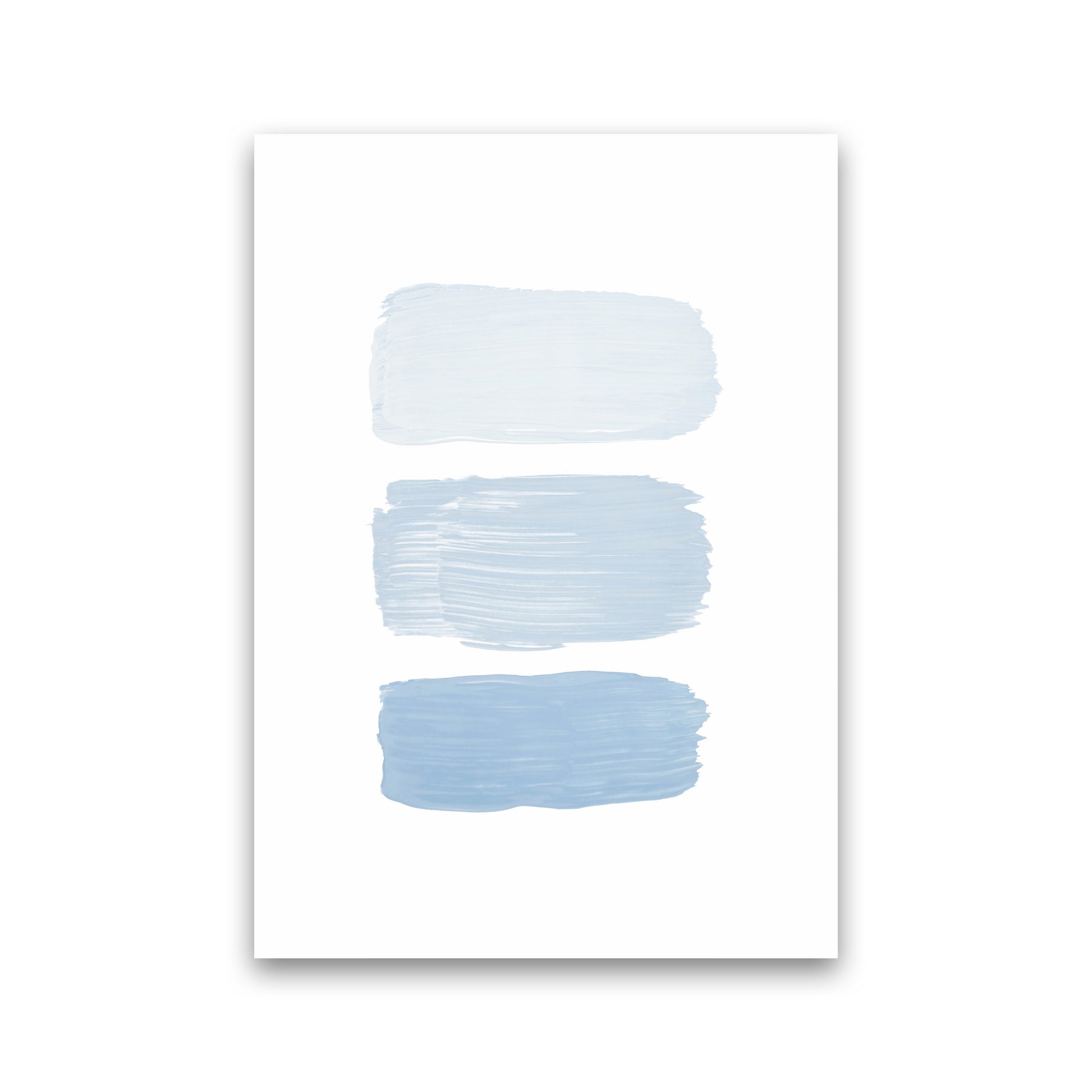 The Blue Strokes Abstract Art Print by Seven Trees Design Print Only