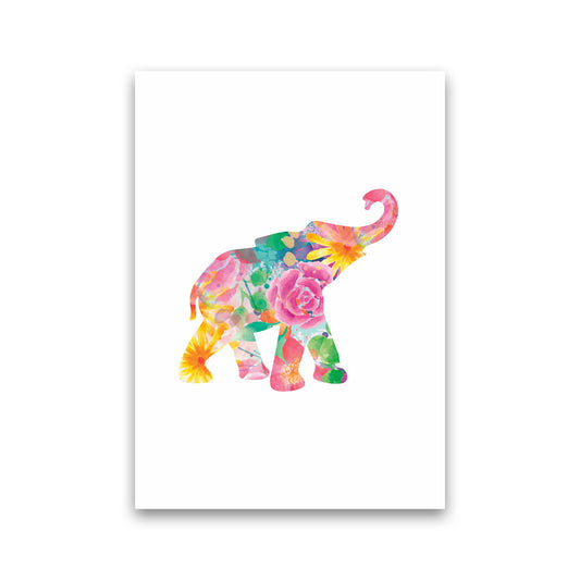 The Floral Elephant Animal Art Print by Seven Trees Design Print Only