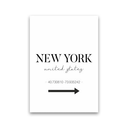 To New York Sign Art Print by Seven Trees Design Print Only