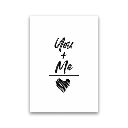You And Me Quote Art Print by Seven Trees Design Print Only