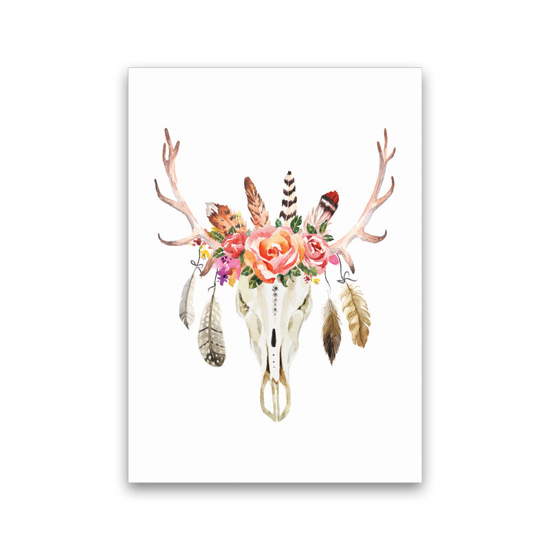 Boho cow skull Art Print by Seven Trees Design Print Only