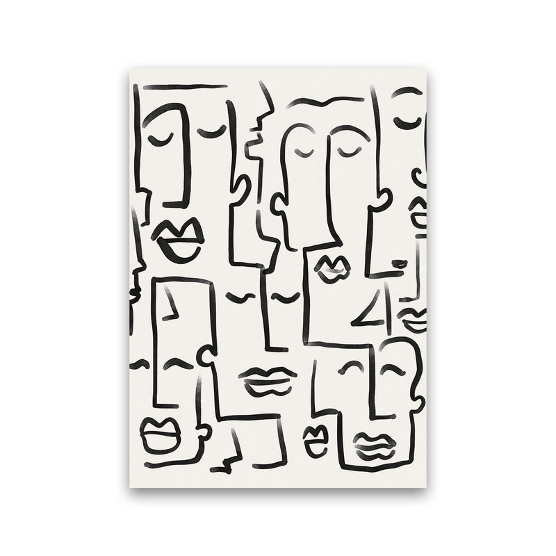 Faces Drawing Art Print by Seven Trees Design Print Only