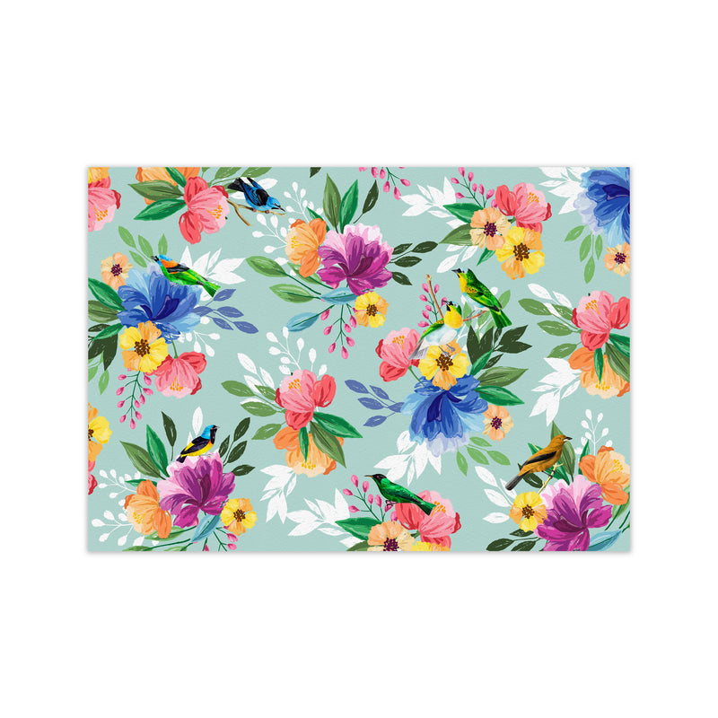 flowers birds Art Print by Seven Trees Design Print Only