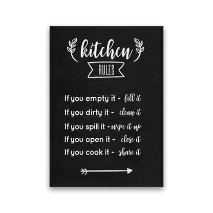 Kitchen rules Art Print by Seven Trees Design Print Only