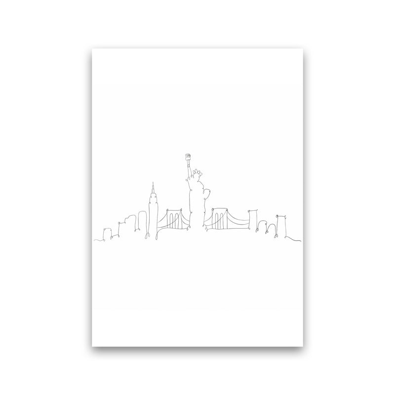 One Line New York Art Print by Seven Trees Design Print Only