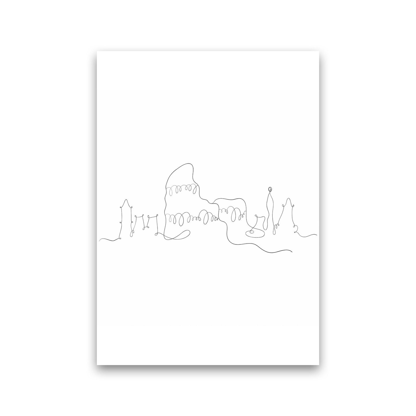 One Line Rome Art Print by Seven Trees Design Print Only