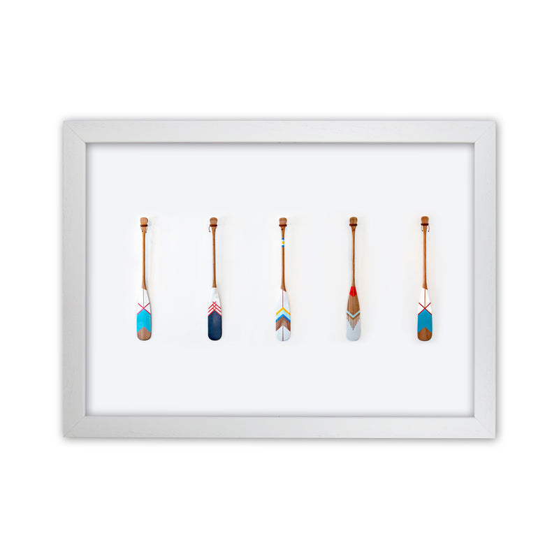 Five Oars Photography Art Print by Seven Trees Design White Grain
