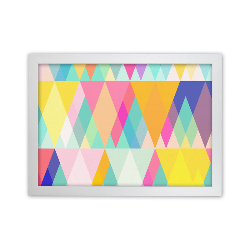 Happy Geometry Abstract Art Print by Seven Trees Design
