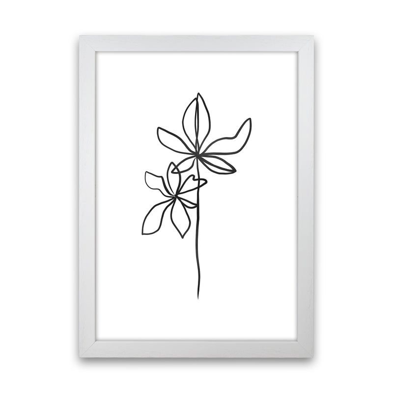 Lines Leaves I Art Print by Seven Trees Design White Grain