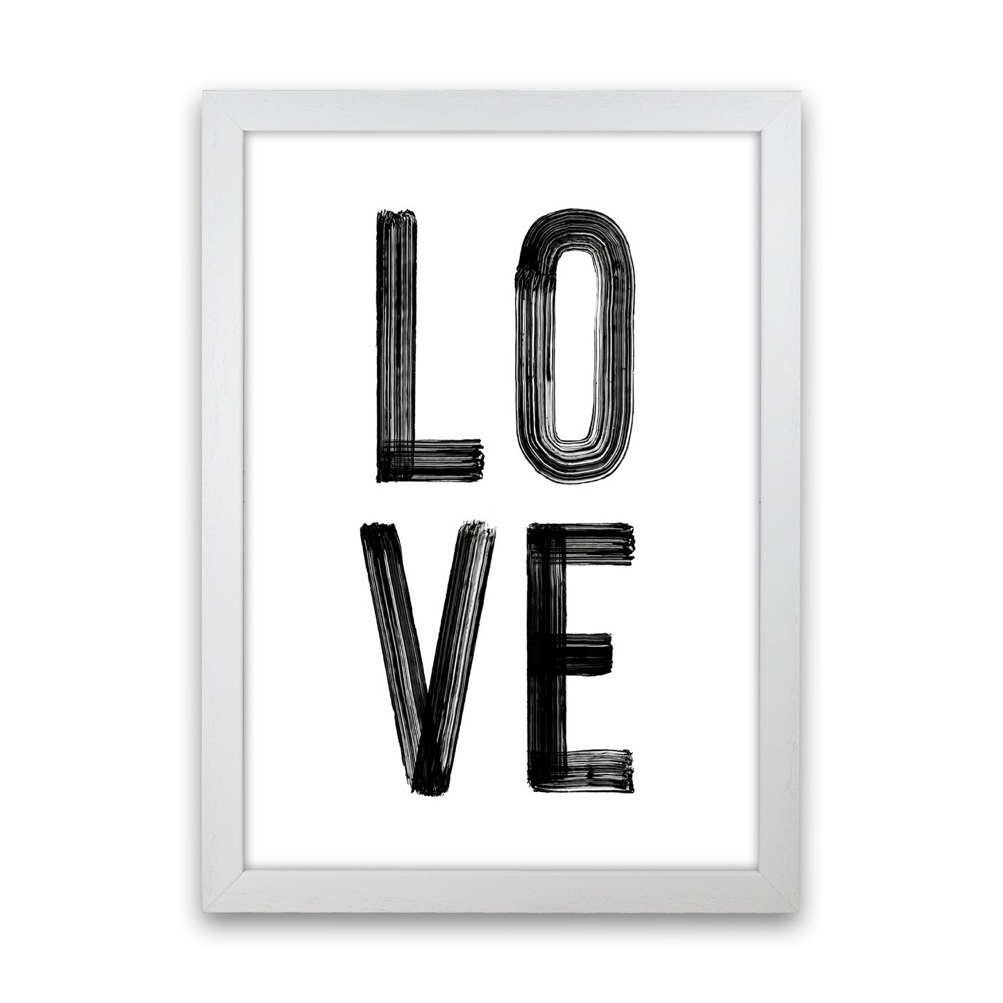 Love in Black Quote Art Print by Seven Trees Design White Grain
