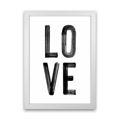 Love in Black Quote Art Print by Seven Trees Design White Grain