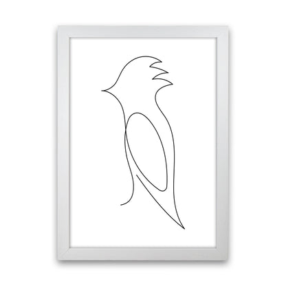 One Line Bird Art Print by Seven Trees Design White Grain