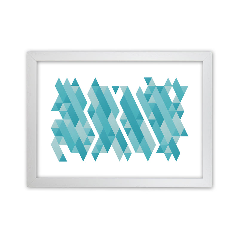 Pieces Of Mountains Abstract Art Print by Seven Trees Design White Grain