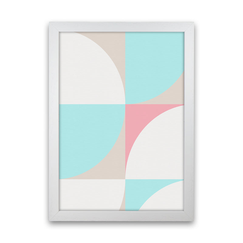 Scandinavian Shapes I Abstract Art Print by Seven Trees Design White Grain