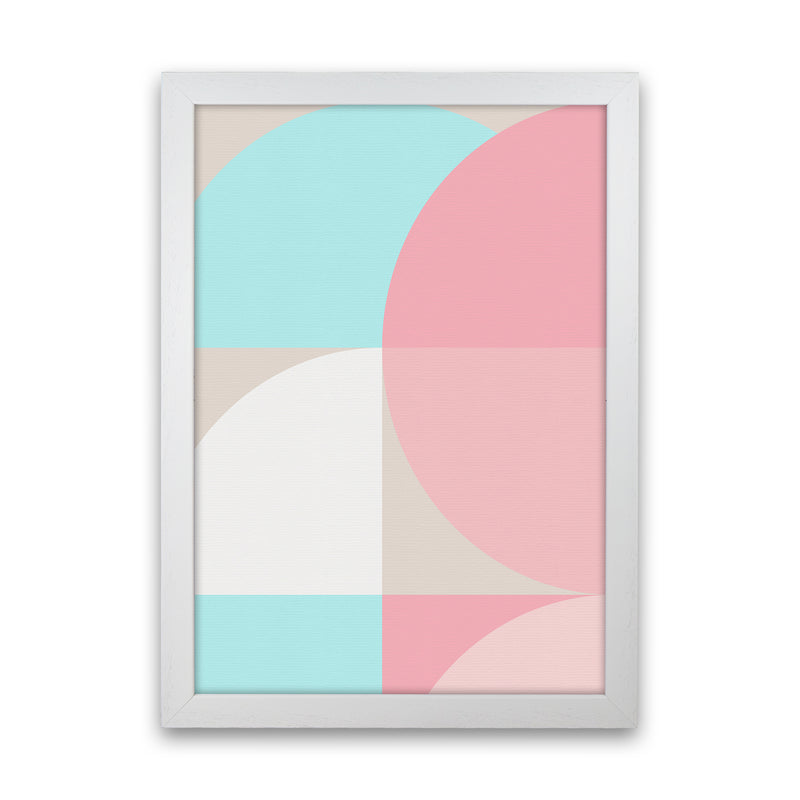 Scandinavian Shapes II Abstract Art Print by Seven Trees Design White Grain