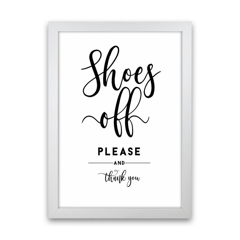 Shoes Off Quote Art Print by Seven Trees Design