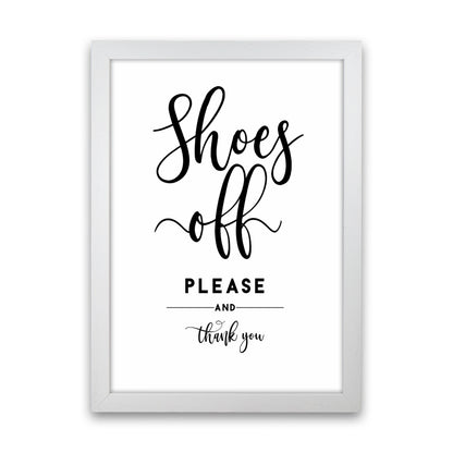 Shoes Off Quote Art Print by Seven Trees Design