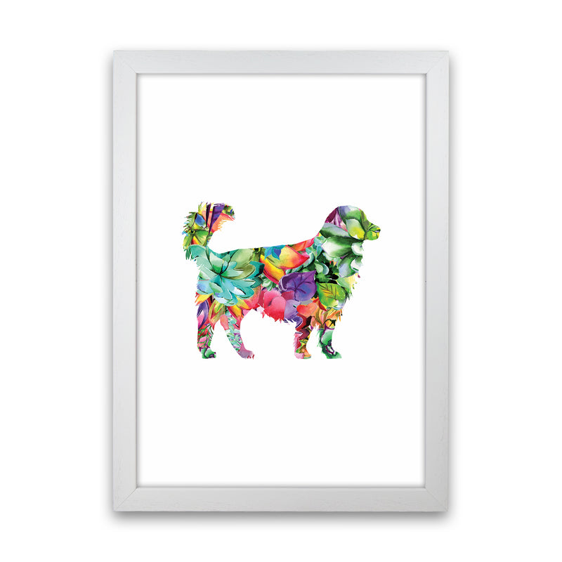 Succulents Dog Animal Art Print by Seven Trees Design White Grain