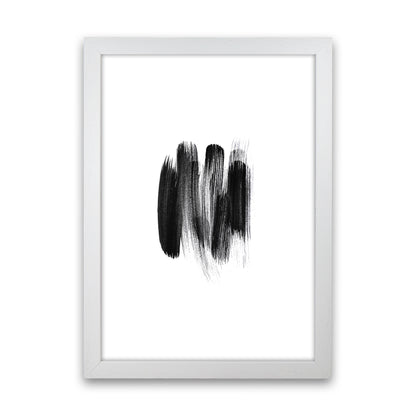 The Black Strokes Abstract Art Print by Seven Trees Design White Grain