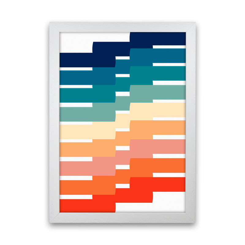 The Modern Geometry Art Print by Seven Trees Design White Grain