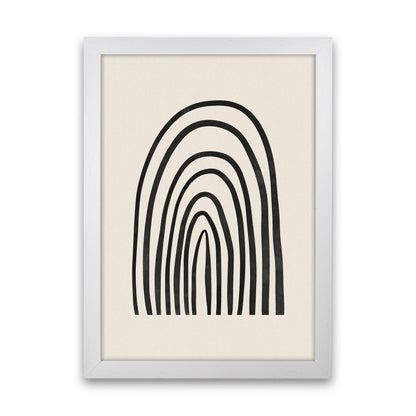 Black Watercolor Rainbow Art Print by Seven Trees Design White Grain