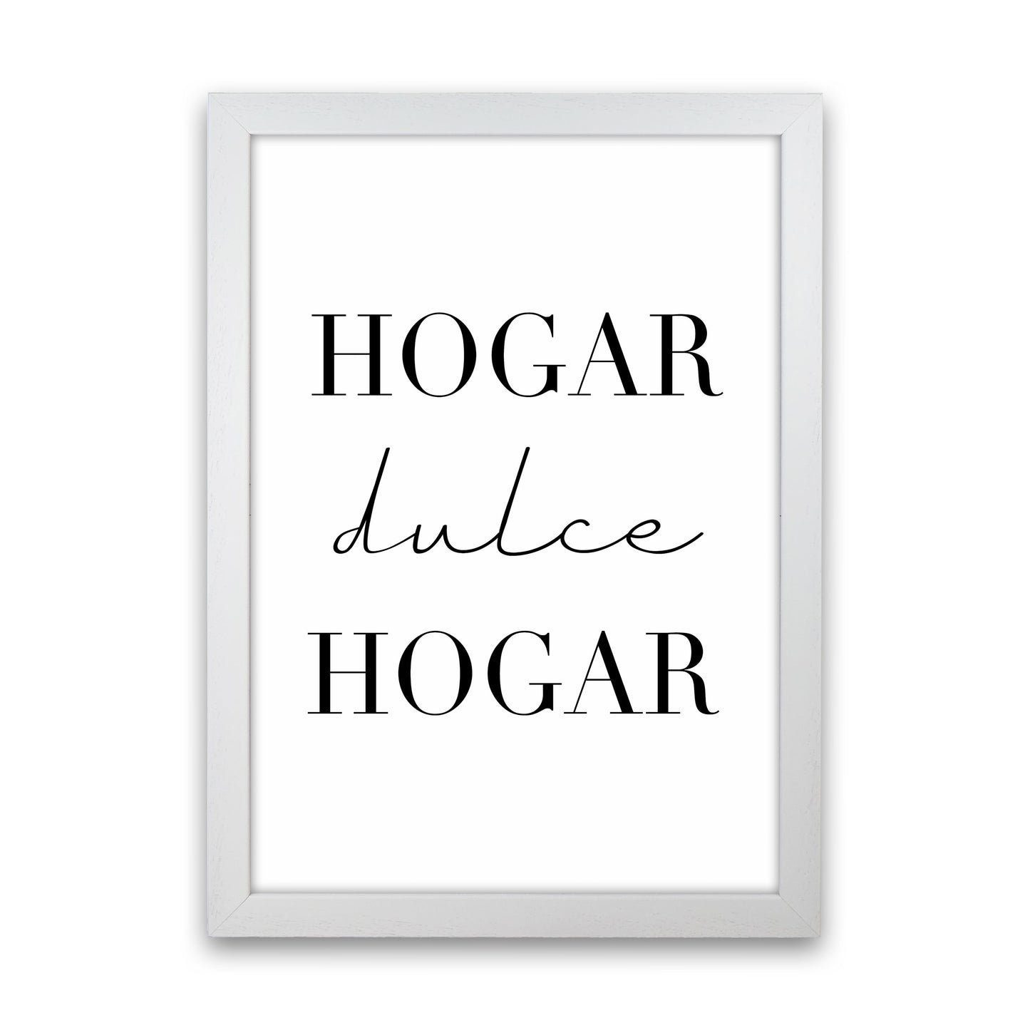 Home Sweet Home (spanish) Art Print by Seven Trees Design White Grain